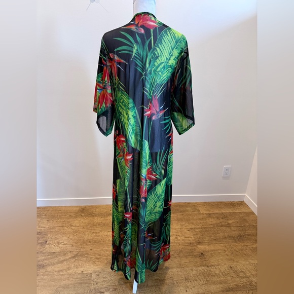 Fashion Nova Kimono Duster Swimsuit Cover Up Resortwear Beach Size Medium - Picture 4 of 5